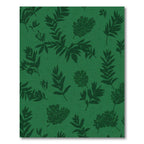 Deep Forest Green Leafy Cluster Arrangement Rug