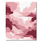 Crimson Sky Gradient Cloudscape Rug