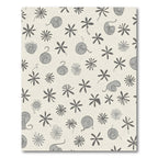 Whimsical Gray Abstract Starburst Elements Rug