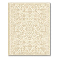 Cream Geometric Tribal Ancestral Medallion Rug
