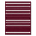 Deep Red White Striped Horizontal Rug