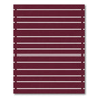 Deep Red White Striped Horizontal Rug