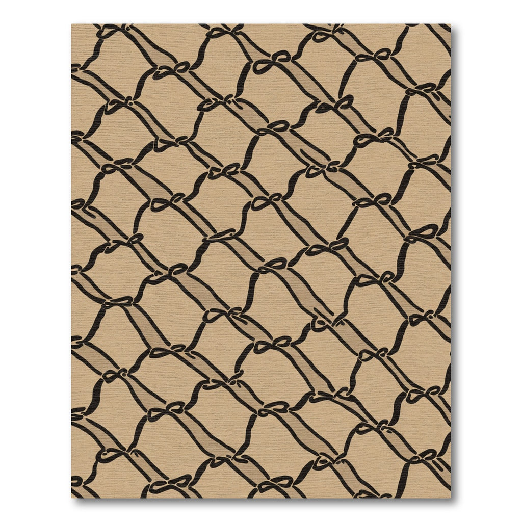 Tan Bow Netting Rug