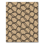 Tan Bow Netting Rug