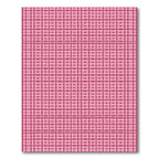Pink Geometric Lattice Grid Rug
