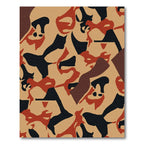 Camouflage Clay Red Black Formations Rug