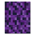 Vibrant Purple Pixelated Geometric Rug