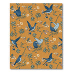 Autumn Birds Floral Whimsical Garden Rug