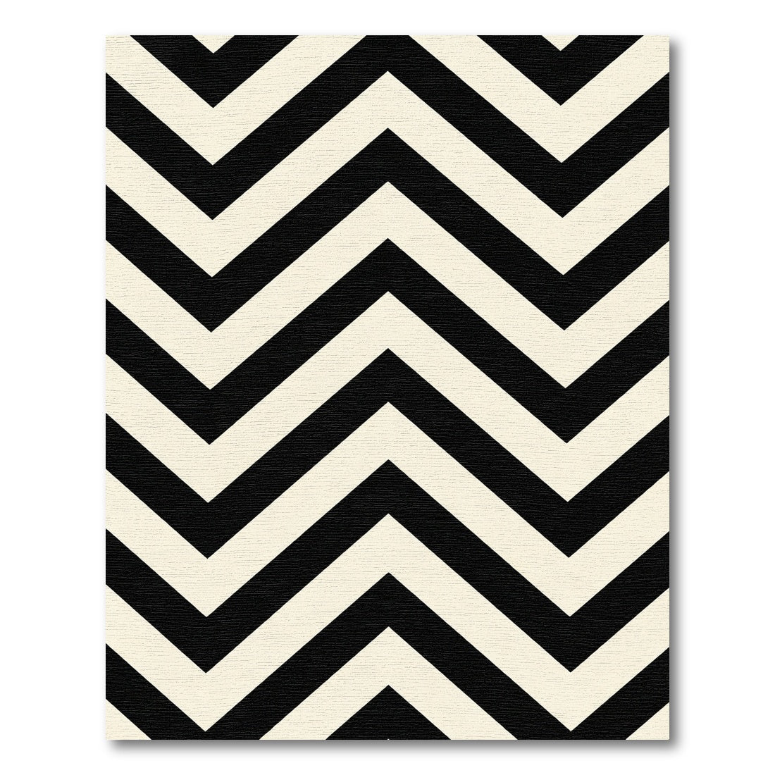Black cream chevron stripes Rug
