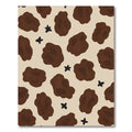 Brown Tan Abstract Spots Stars Rug