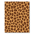 Golden Brown Spotted Animal Print Rug