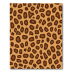 Golden Brown Spotted Animal Print Rug