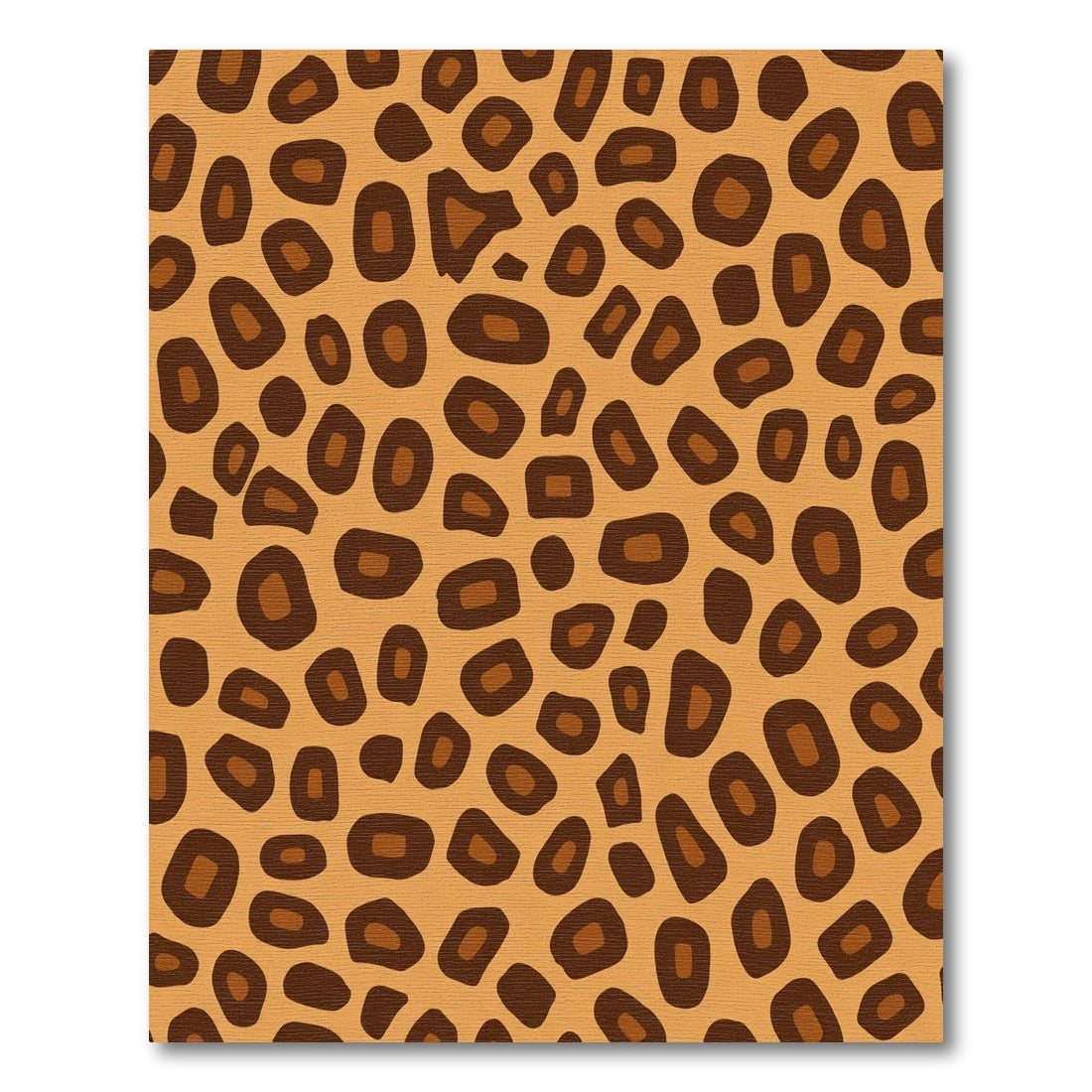 Golden Brown Spotted Animal Print Rug