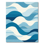 Oceanic Serene Layered Waves Rug