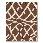 Brown and Cream Woven Abstract Rug