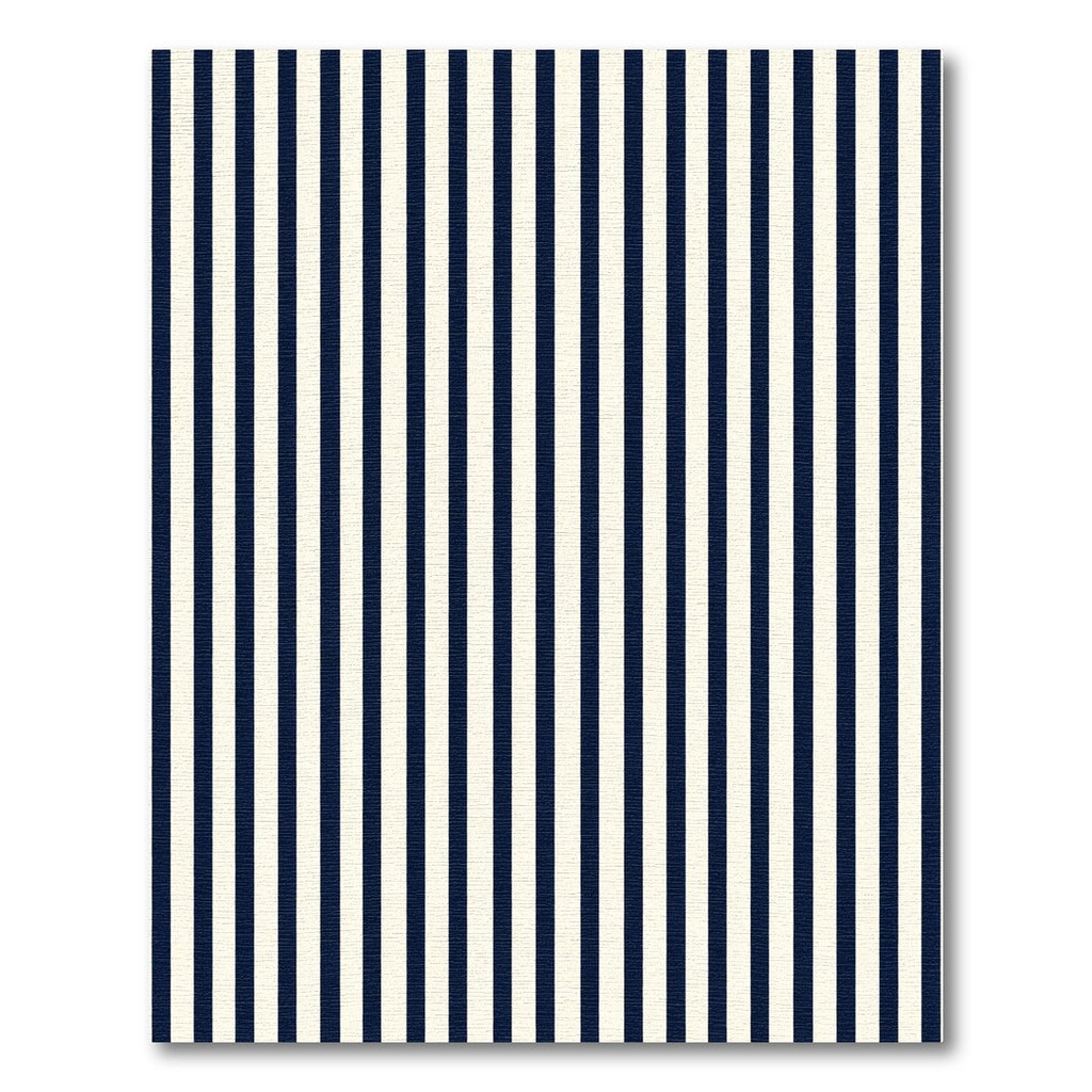 Classic Navy Cream Vertical Stripe Rug