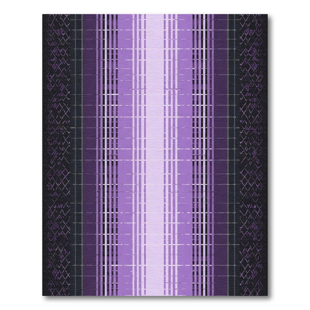 Gradient Purple Plaid Lattice Rug