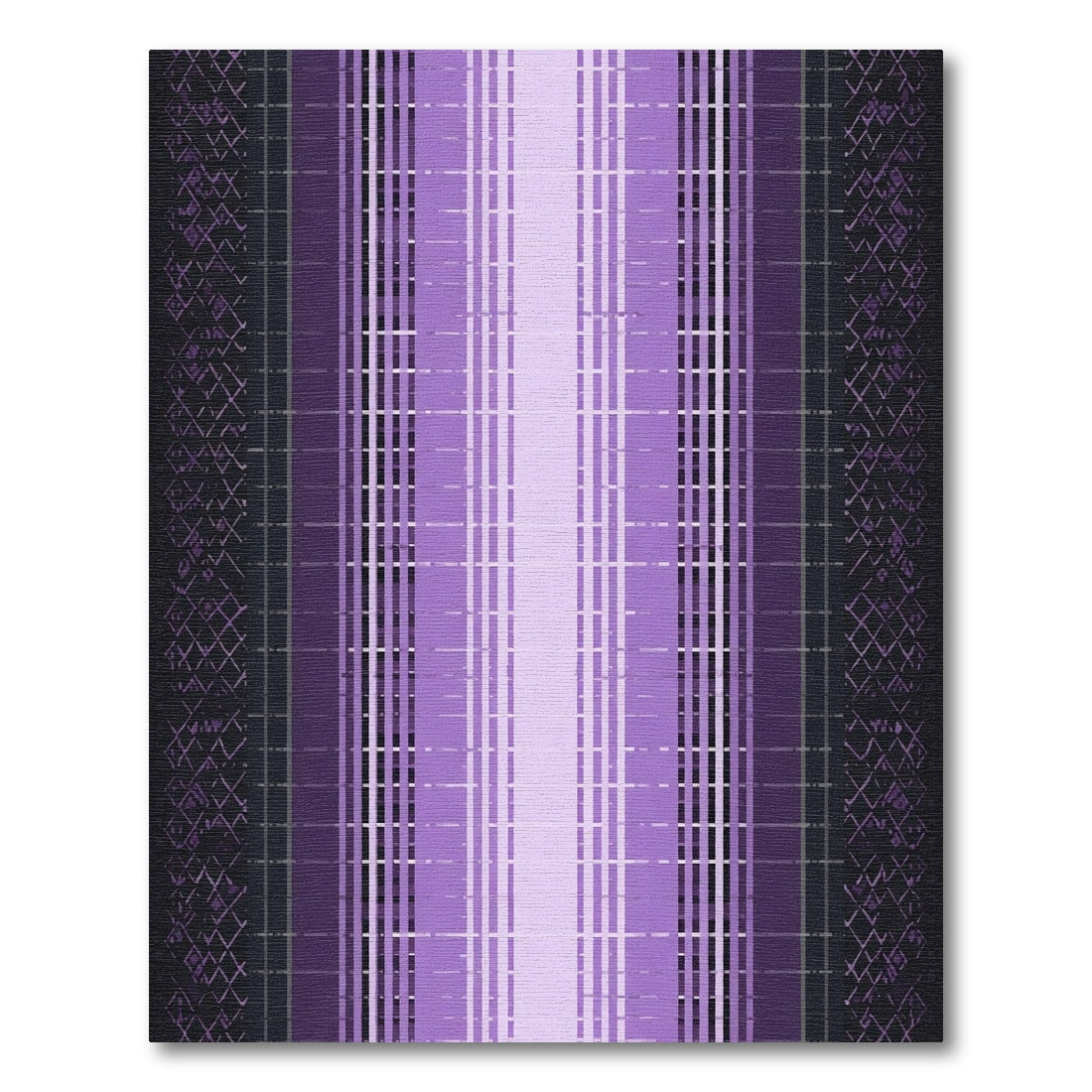 Gradient Purple Plaid Lattice Rug