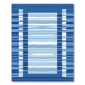 Deep Blue Horizontal Stripes Rug