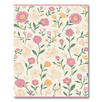 Pink Yellow Cream Floral Garden Bloom Rug