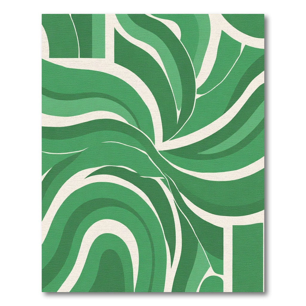 Emerald Green Abstract Swirl Rug