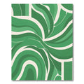 Emerald Green Abstract Swirl Rug