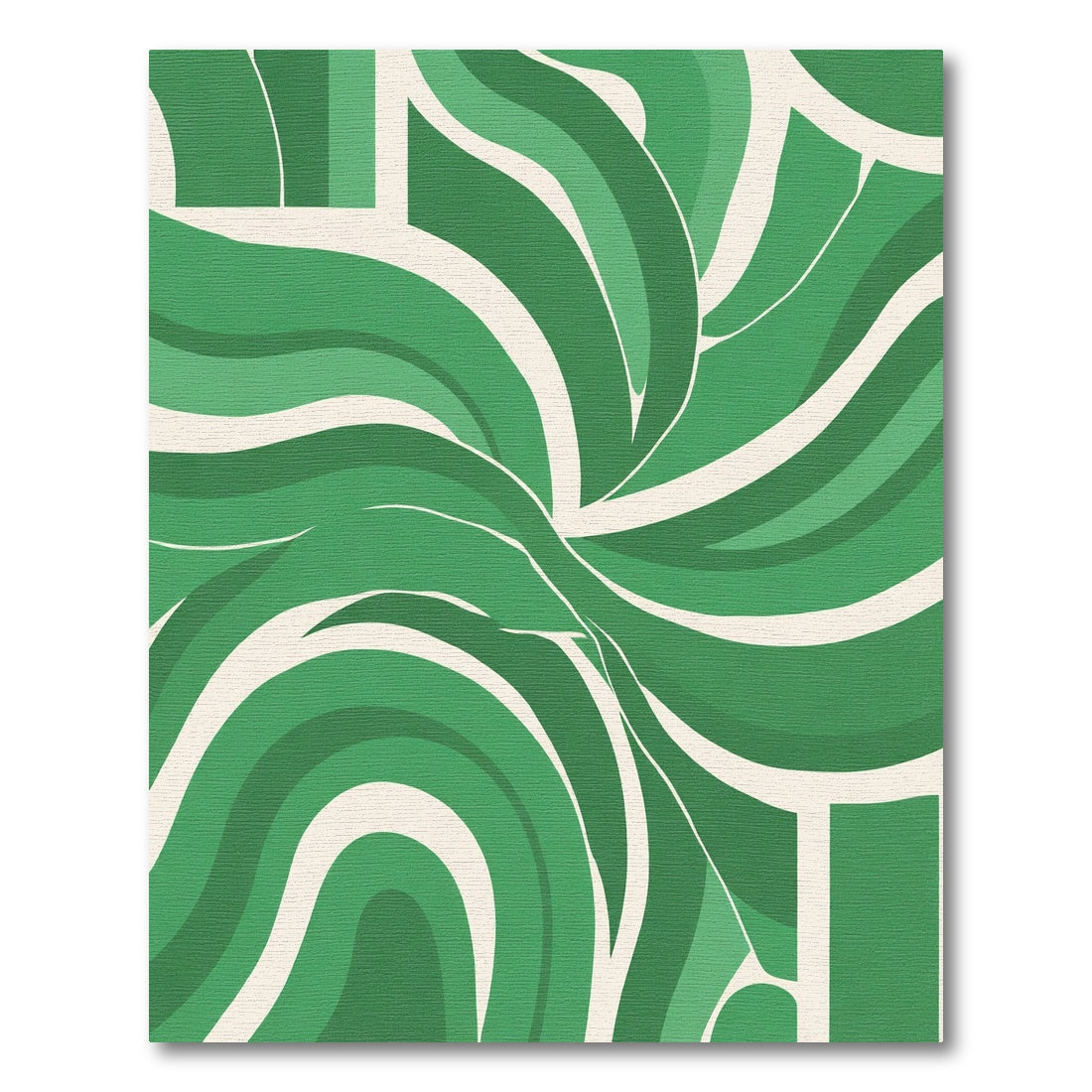 Emerald Green Abstract Swirl Rug