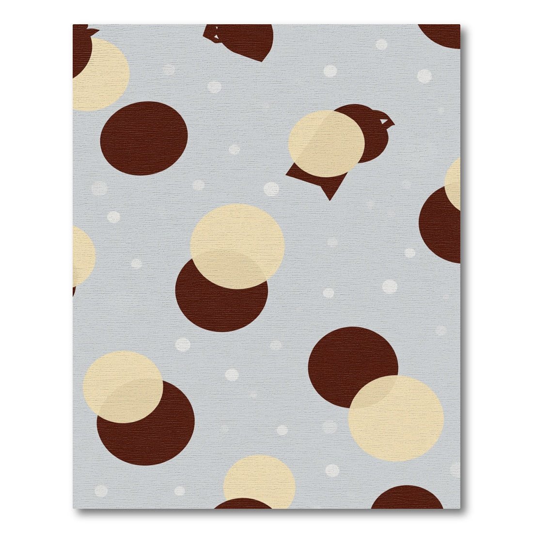 Crimson Beige Polka Dot Scatter Rug