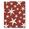 Cream Starfish Nautical Red Marine Rug