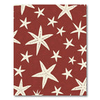 Cream Starfish Nautical Red Marine Rug