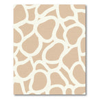 Neutral Tan White Abstract Spots Rug