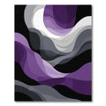 Flowing Purple Gray Ombre Waves Rug