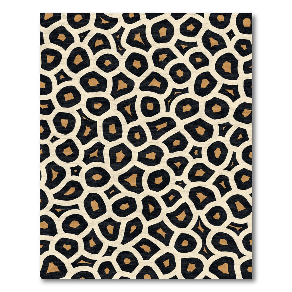 Abstract Black Tan Organic Cells Rug
