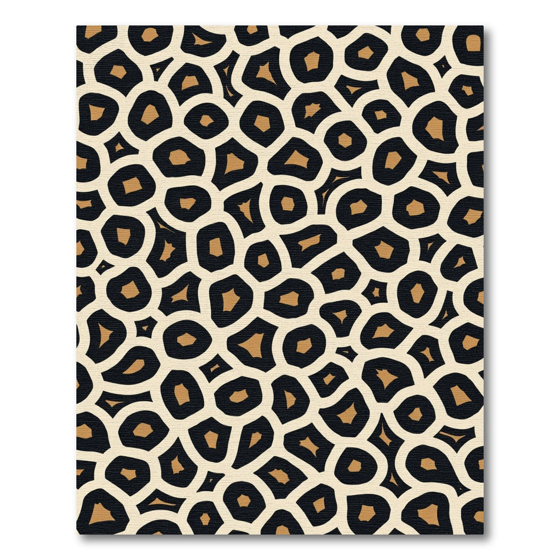 Abstract Black Tan Organic Cells Rug