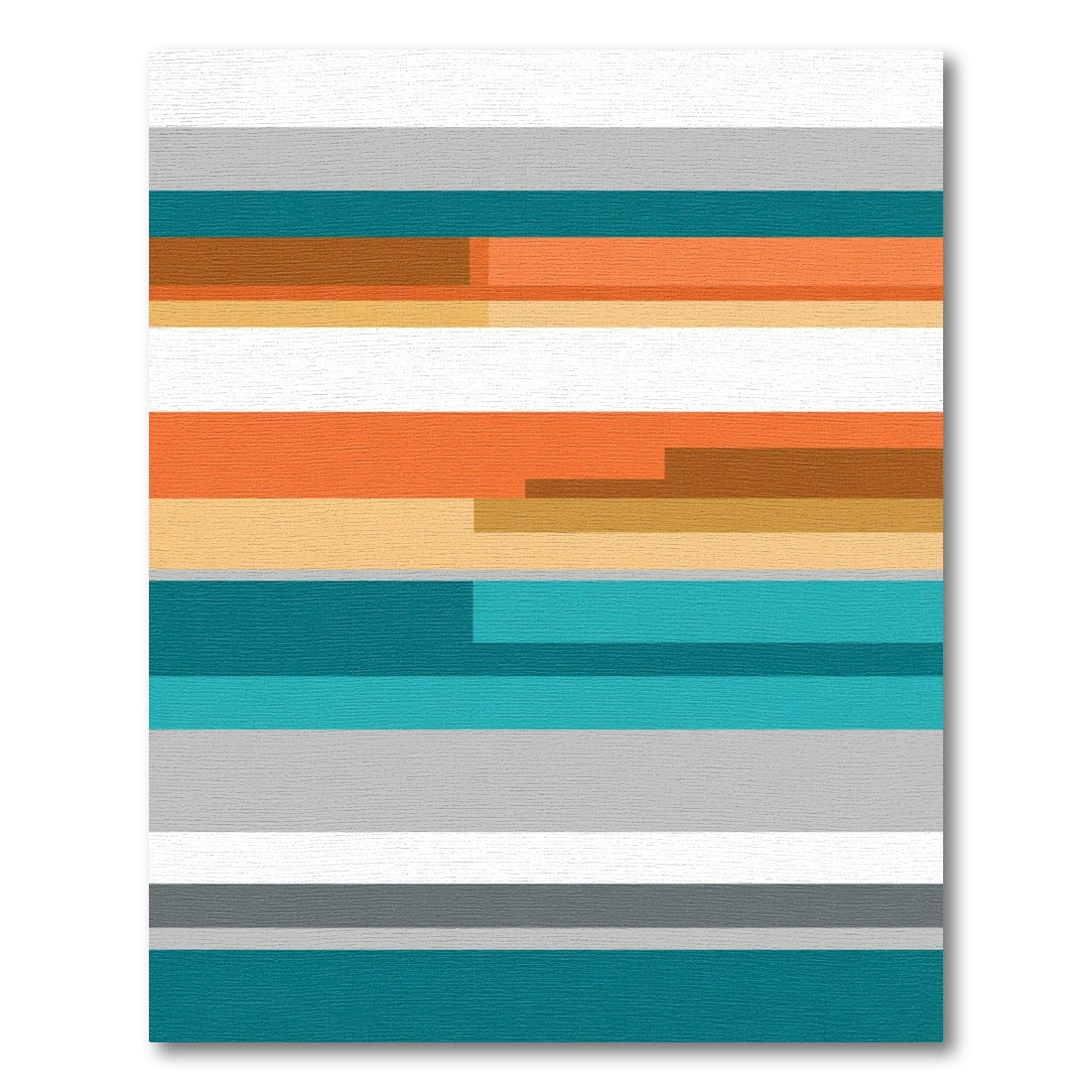 Modern Geometric Stripe Color Block Rug
