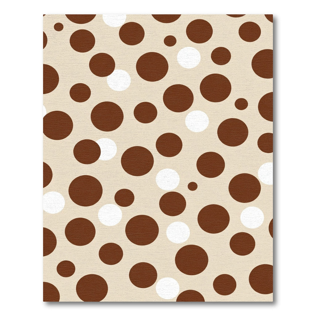 Chocolate Cream Polka Dot Circles Rug