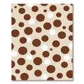 Chocolate Cream Polka Dot Circles Rug