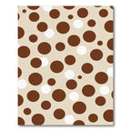 Chocolate Cream Polka Dot Circles Rug