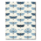 Serene Blue Dragonfly Meadow Rug