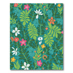 Vibrant Teal Tropical Floral Garden Rug