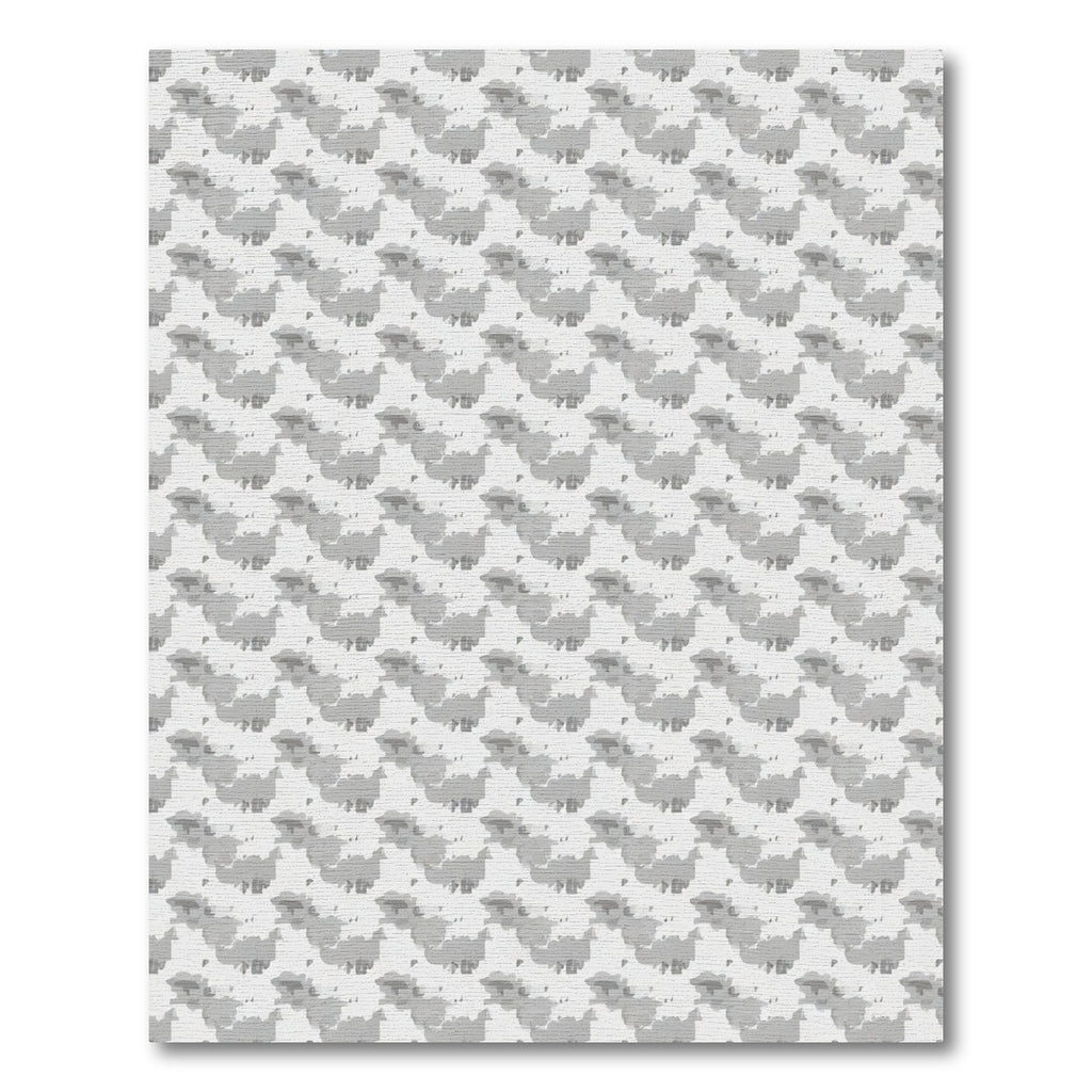 Modern Gray Abstract Sheep Pattern Rug