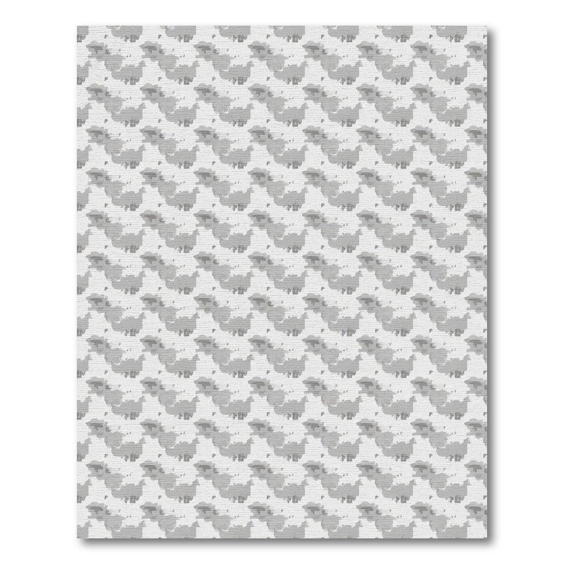 Modern Gray Abstract Sheep Pattern Rug