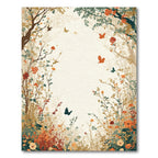 Botanical Garden Scene With Birds Rug