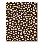 Brown Cream Organic Spot Scatter Rug