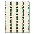 Emerald Gold Teal Diamond Column Rug