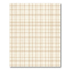 Warm Beige Subtle Plaid Lines Rug