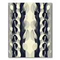 Abstract Organic Cream Dark Waves Rug