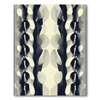 Abstract Organic Cream Dark Waves Rug