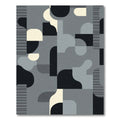 Monochrome Abstract Geometric Mid Century Modern Rug