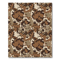 Earthy Brown Camouflage Abstract Waves Rug